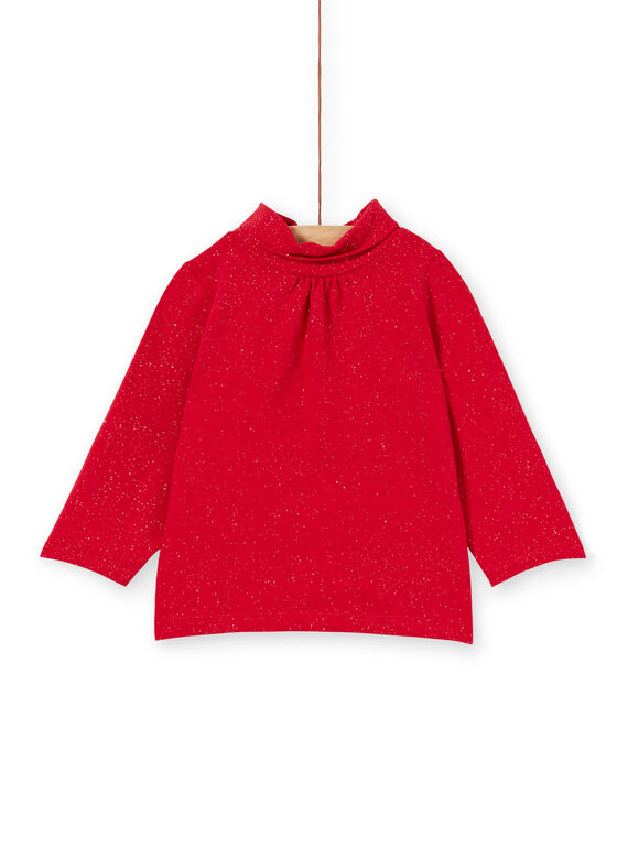 Camisola interior vermelho rubi bebé menina KIJOSOUP3 / 20WG0945SPLF529